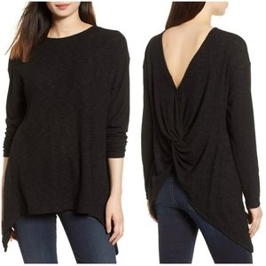 NWT GIBSON | Cozy Fleece Twist Back Top